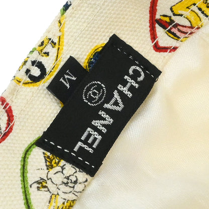 Chanel Ivory Cotton #M Cap Hat Small Good