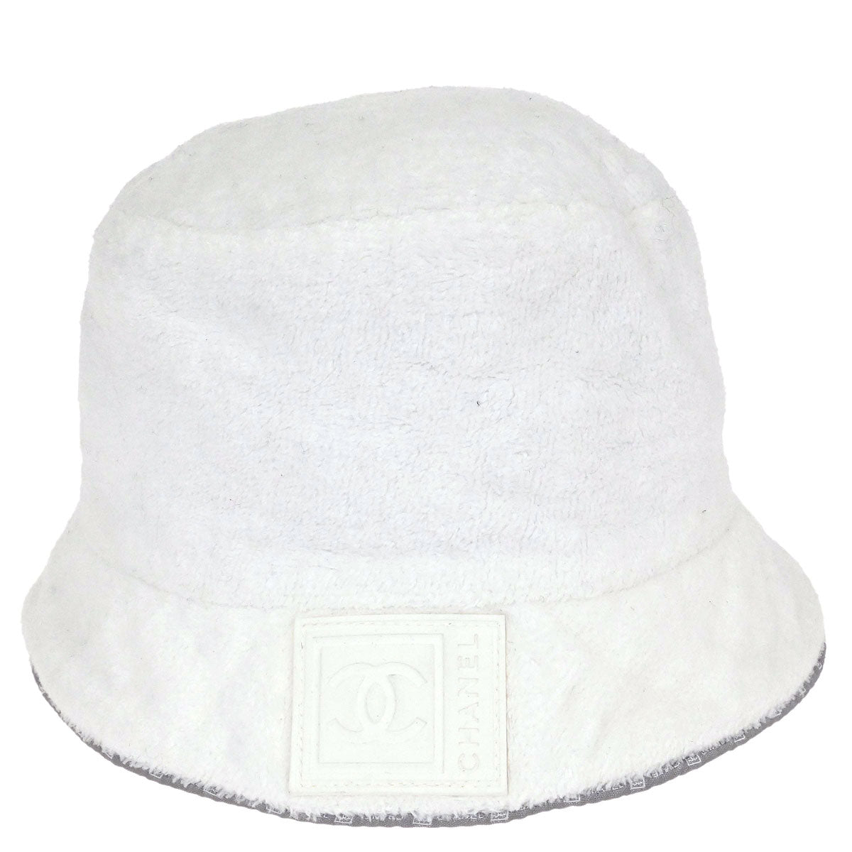 Chanel White Sport Line Bucket Hat #M Small Good