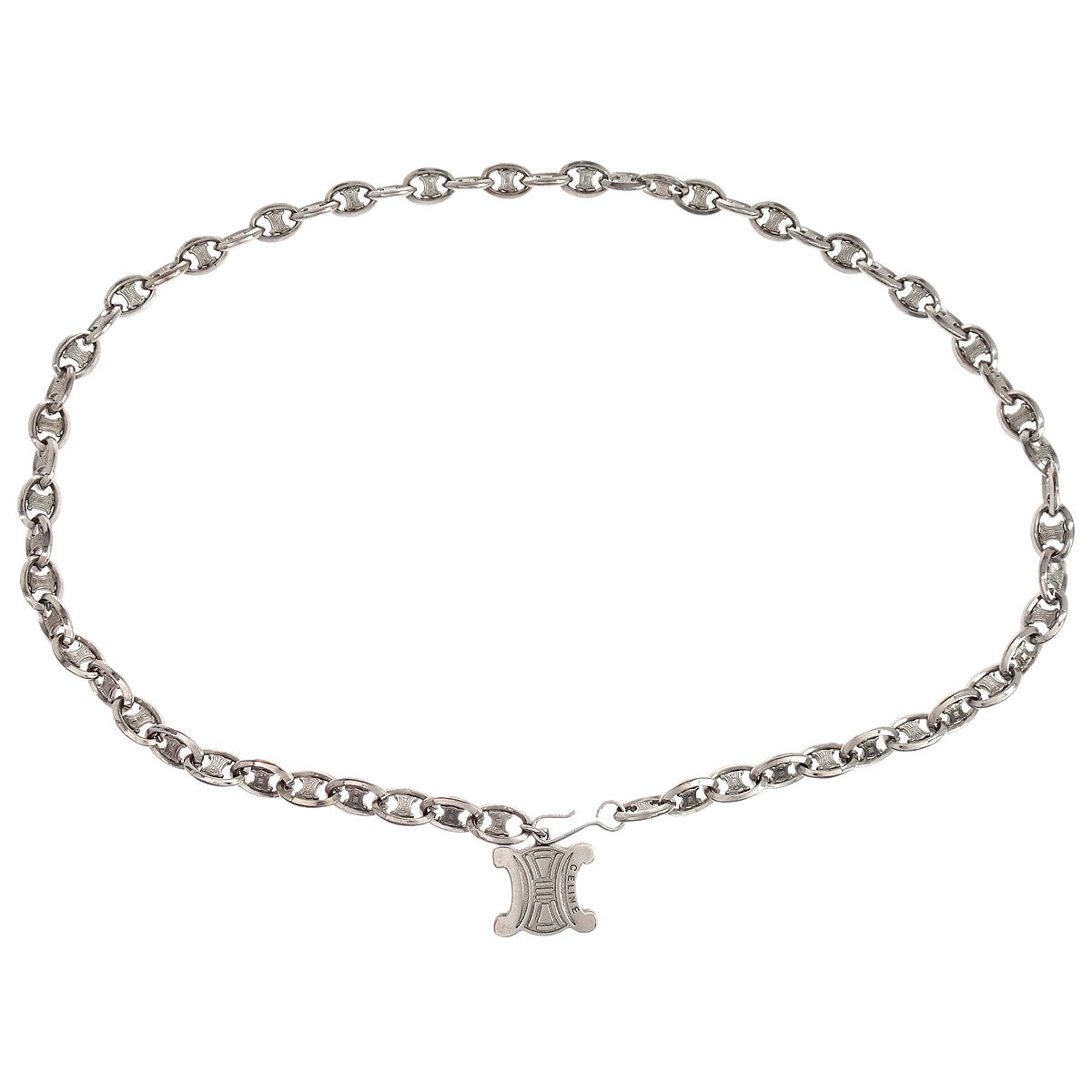 Celine Macadam Chain Belt Silver
