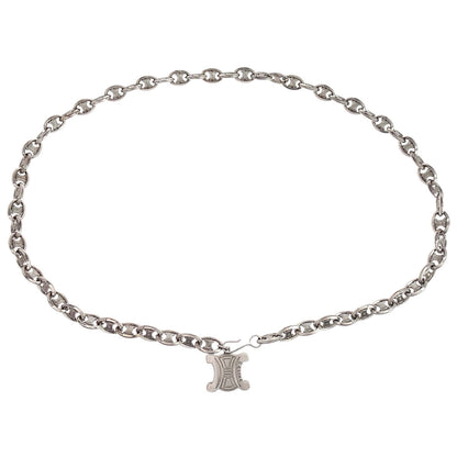 Celine Macadam Chain Belt Silver