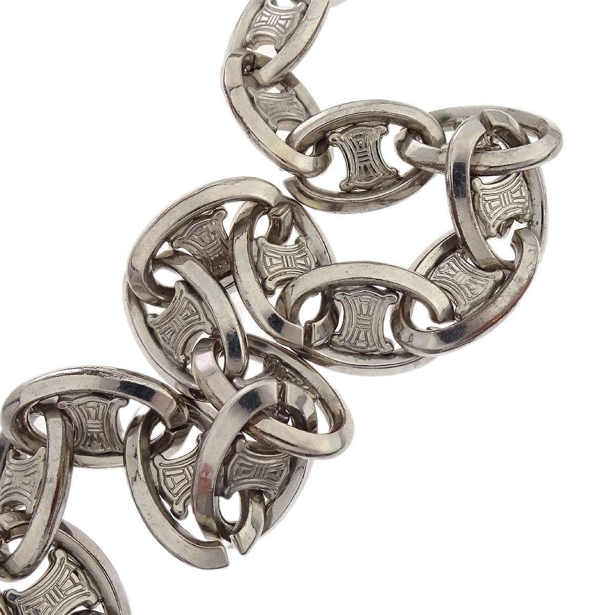 Celine Macadam Chain Belt Silver