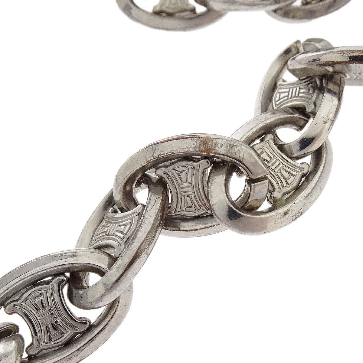 Celine Macadam Chain Belt Silver