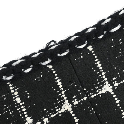 Chanel 2014 Setup Suit Jacket Skirt Tweed Black #36 #38