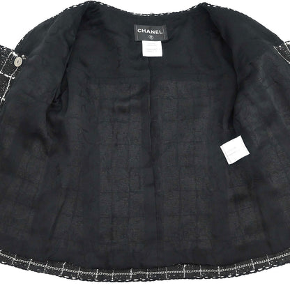 Chanel 2014 Setup Suit Jacket Skirt Tweed Black #36 #38