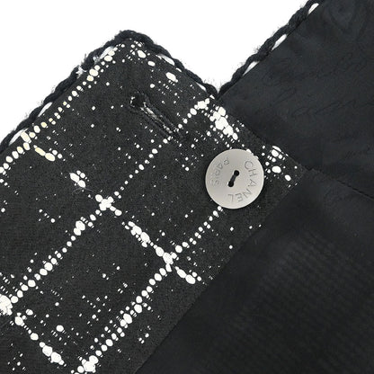 Chanel 2014 Setup Suit Jacket Skirt Tweed Black #36 #38