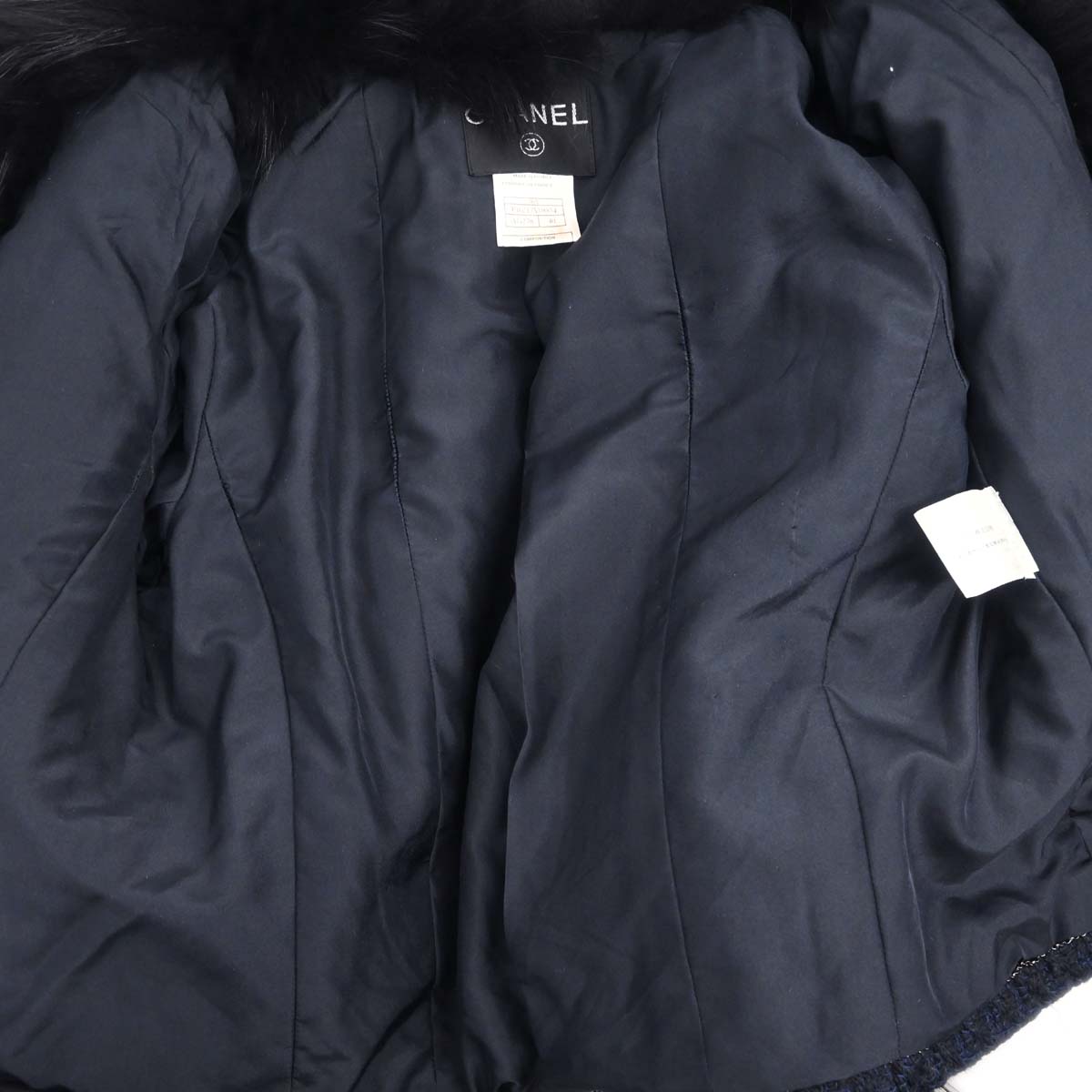 Chanel * 2000 Setup Suit Jacket Skirt Navy #40