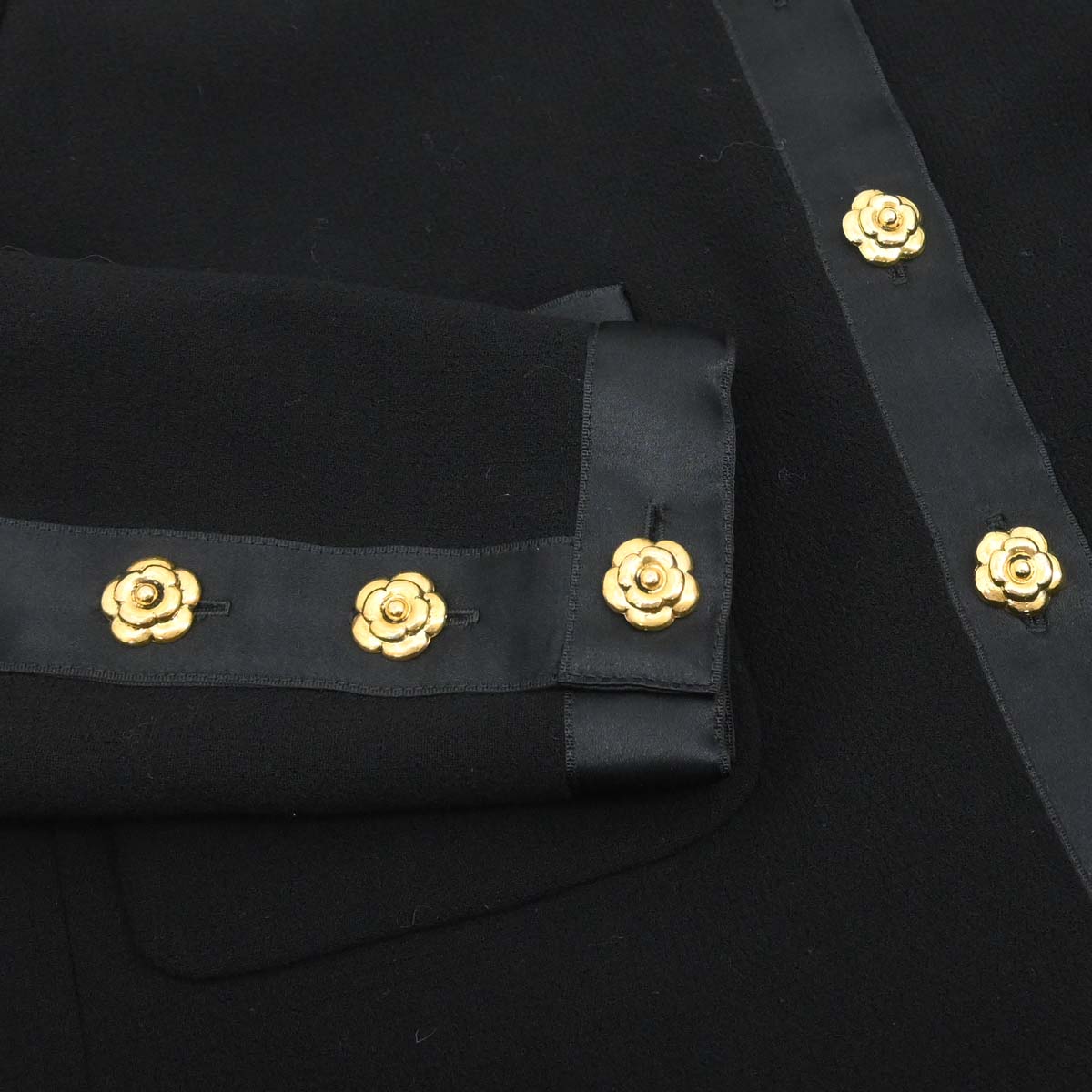 Chanel Setup Suit Jacket Skirt Black #38