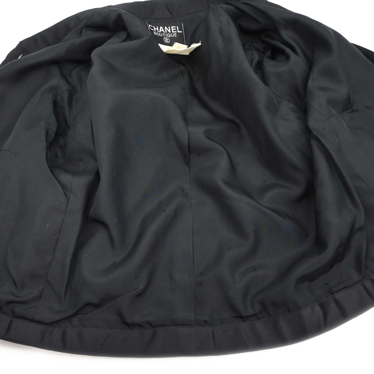 Chanel Setup Suit Jacket Skirt Black #38