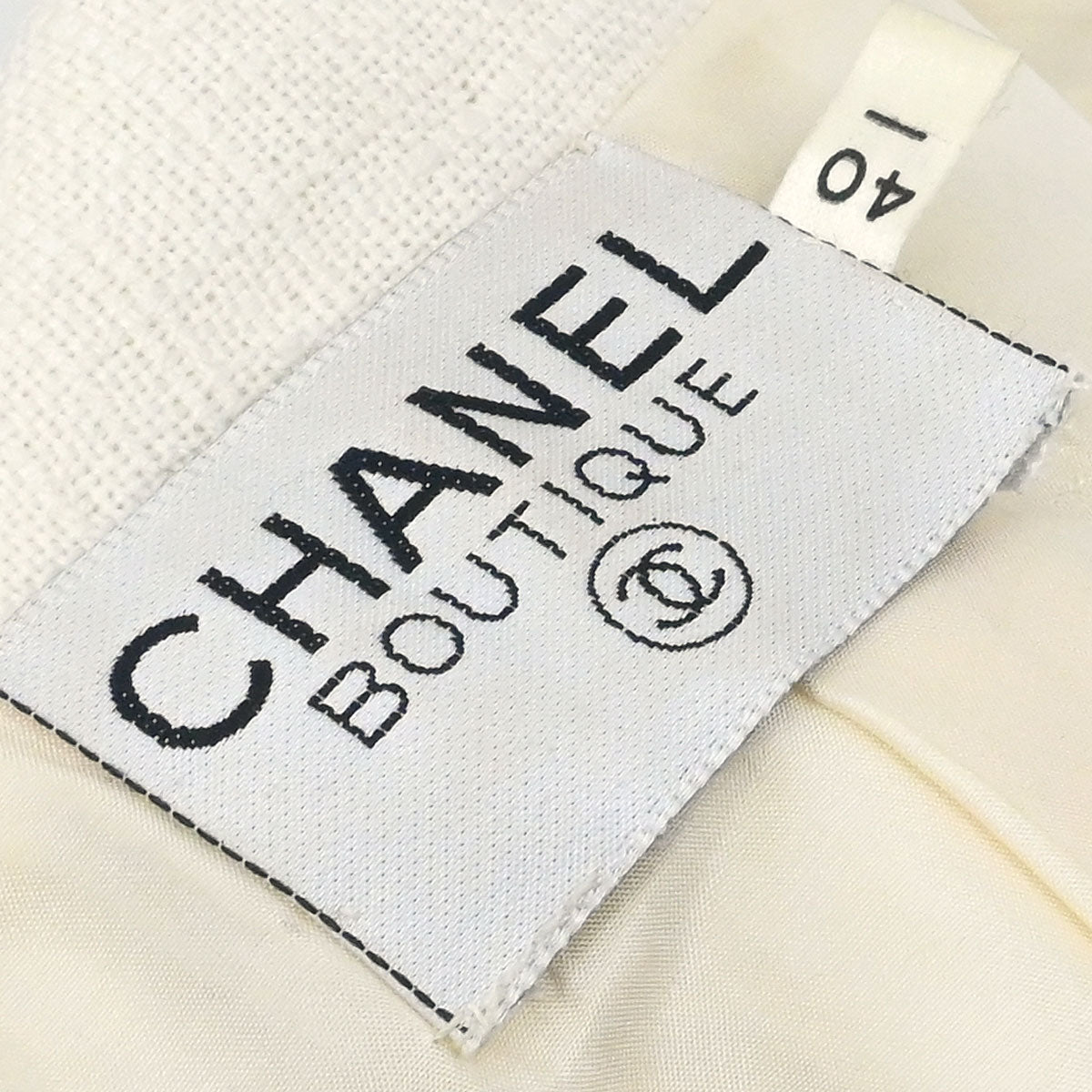 Chanel Setup Suit Jacket Skirt White #40
