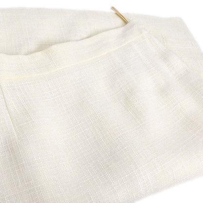 Chanel Setup Suit Jacket Skirt White #40