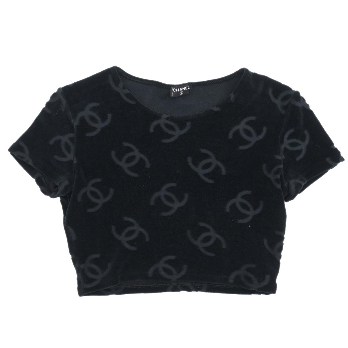 Chanel Cropped T-shirt Black #36