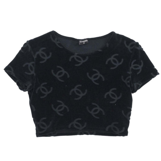 Chanel Cropped T-shirt Black #36