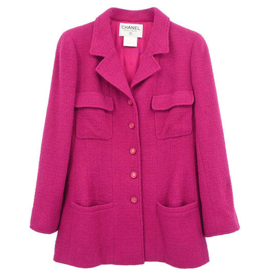 Chanel 1995 Single Breasted Jacket Pink #44