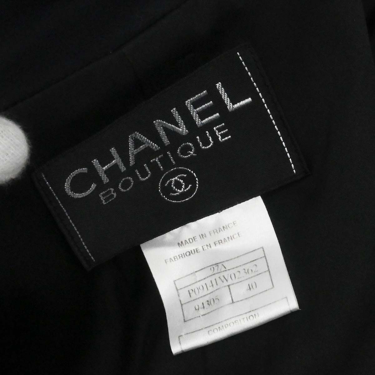 Chanel 1997 Setup Suit Jacket Skirt Black #40