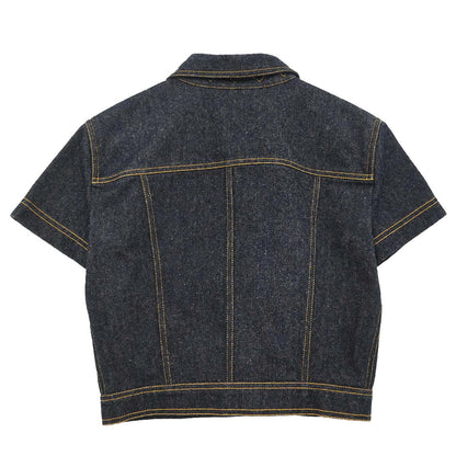 Chanel 1997 Short Sleeve Denim Jacket Indigo #40
