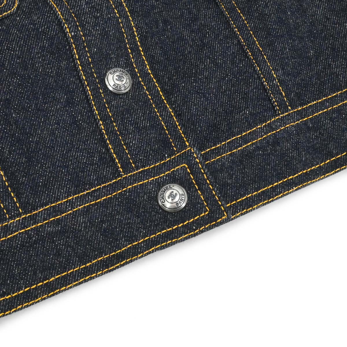 Chanel 1997 Short Sleeve Denim Jacket Indigo #40