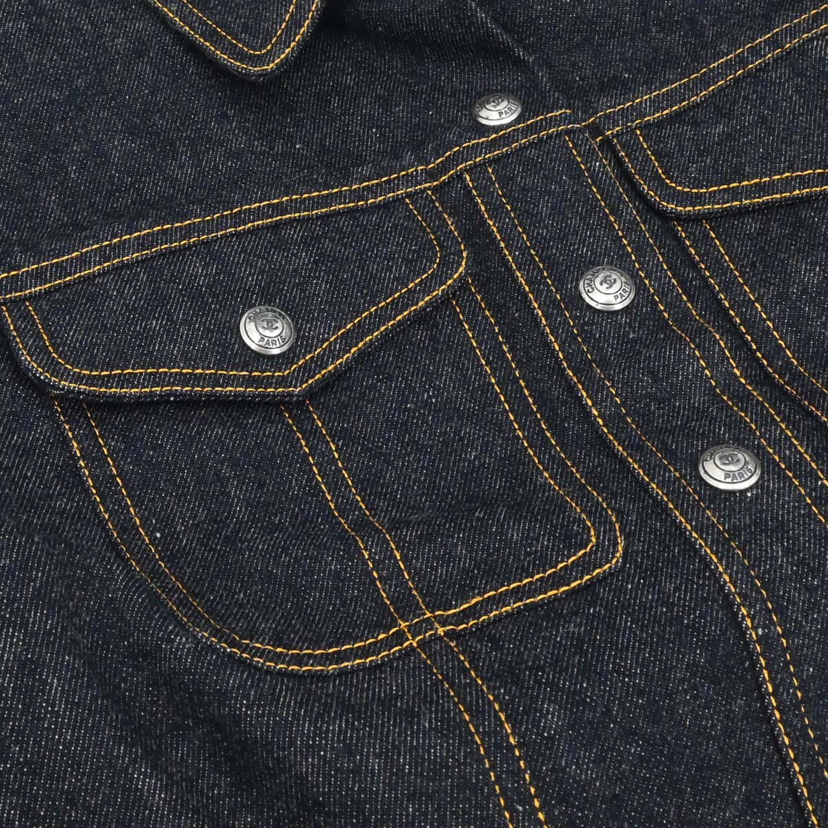 Chanel 1997 Short Sleeve Denim Jacket Indigo #40