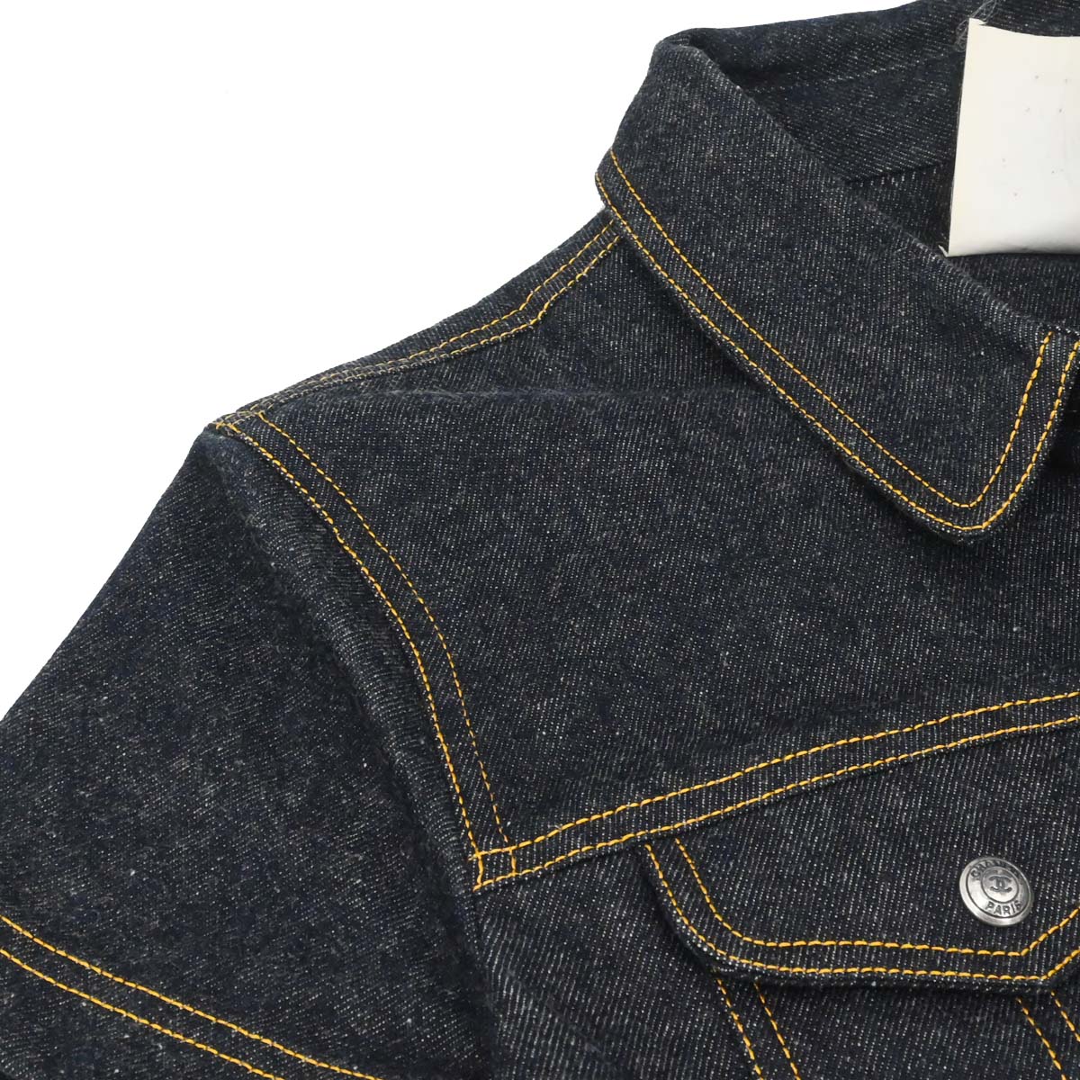 Chanel 1997 Short Sleeve Denim Jacket Indigo #40