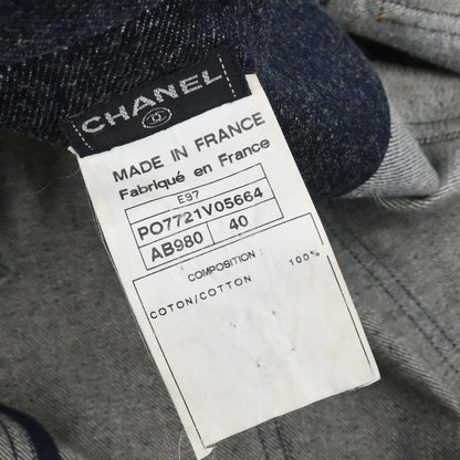 Chanel 1997 Short Sleeve Denim Jacket Indigo #40