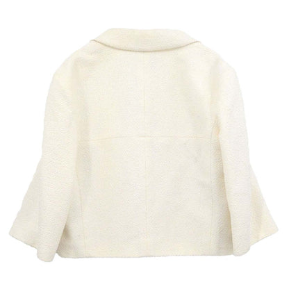 Chanel 2012 Single Breasted Jacket White #42