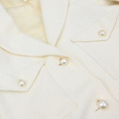 Chanel 2012 Single Breasted Jacket White #42