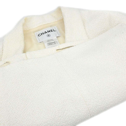 Chanel 2012 Single Breasted Jacket White #42