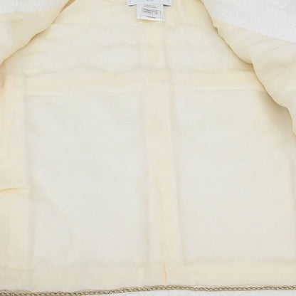 Chanel 2012 Single Breasted Jacket White #42