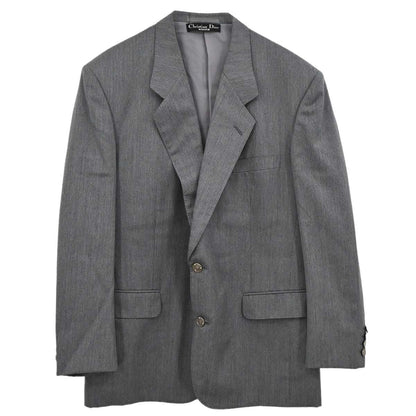 Christian Dior Single Breasted Jacket Gray