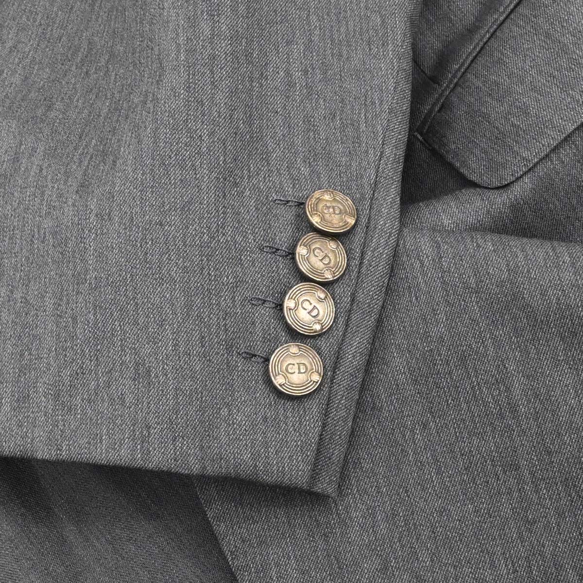 Christian Dior Single Breasted Jacket Gray