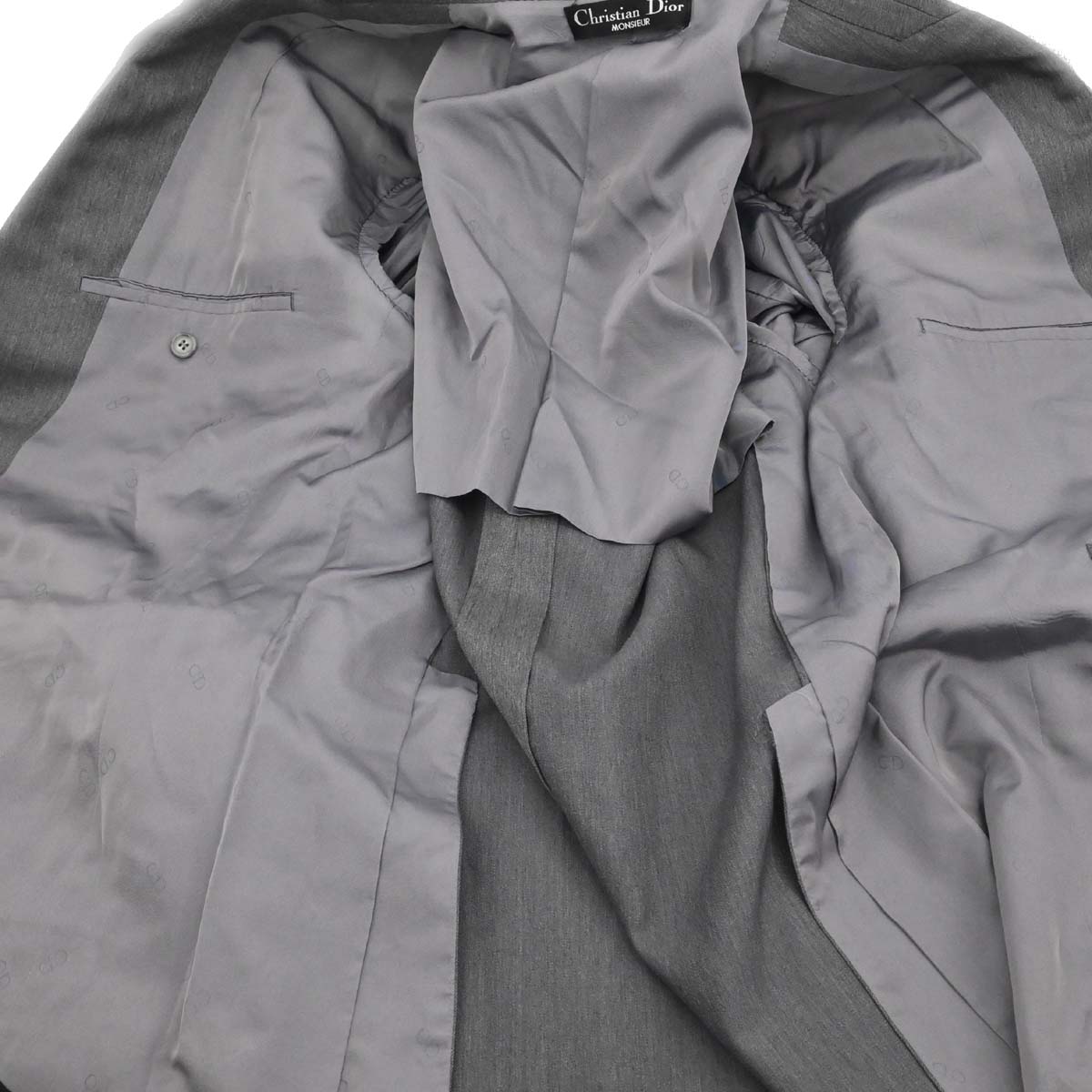 Christian Dior Single Breasted Jacket Gray