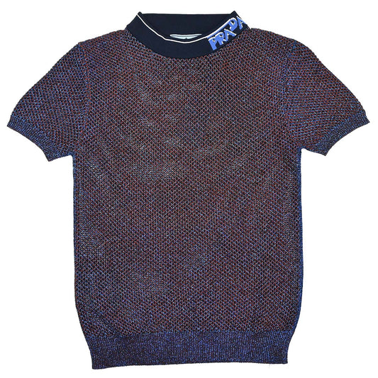 Prada 2018 Short Sleeve Top Blue #36