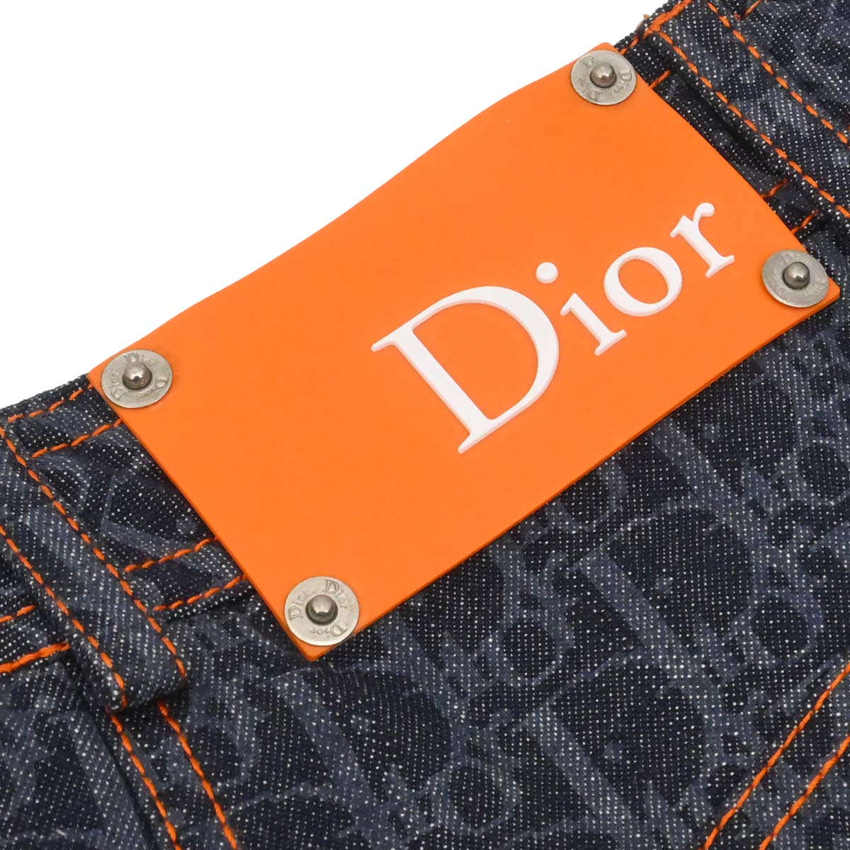Christian Dior 2006 Denim Skirt Flight Trotter Navy #34