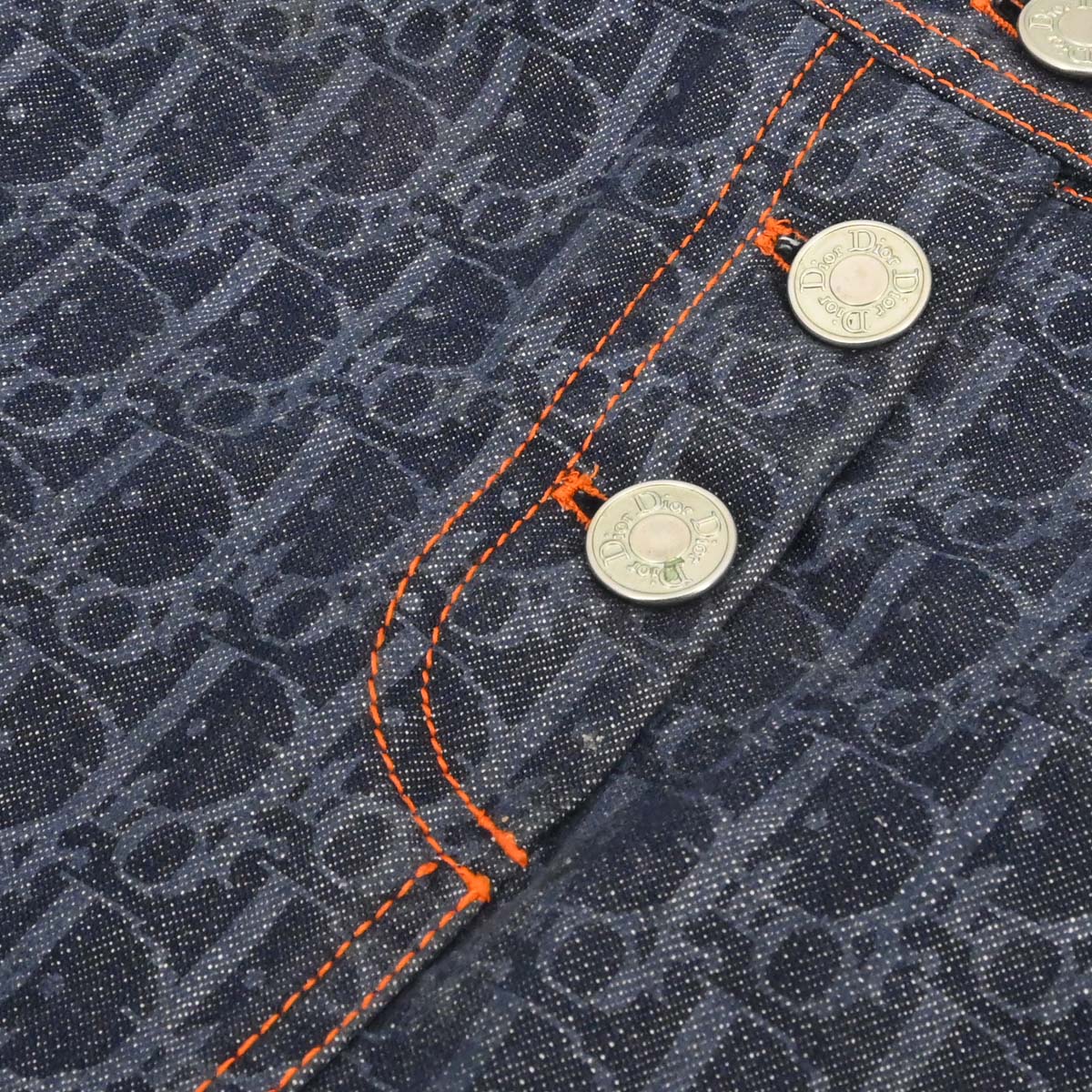 Christian Dior 2006 Denim Skirt Flight Trotter Navy #34