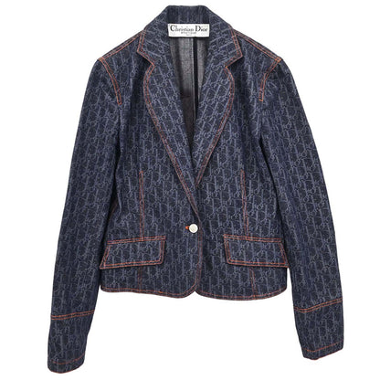 Christian Dior 2006 Single Breasted Denim Trotter Jacket Navy #40