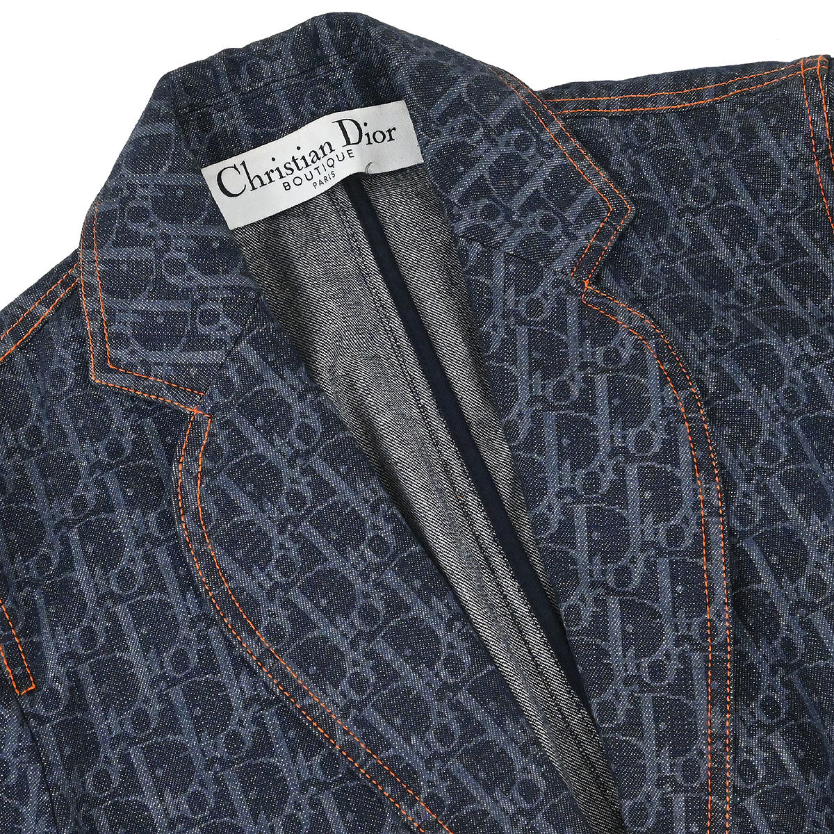 Christian Dior 2006 Single Breasted Denim Trotter Jacket Navy #40