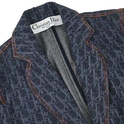 Christian Dior 2006 Single Breasted Denim Trotter Jacket Navy #40