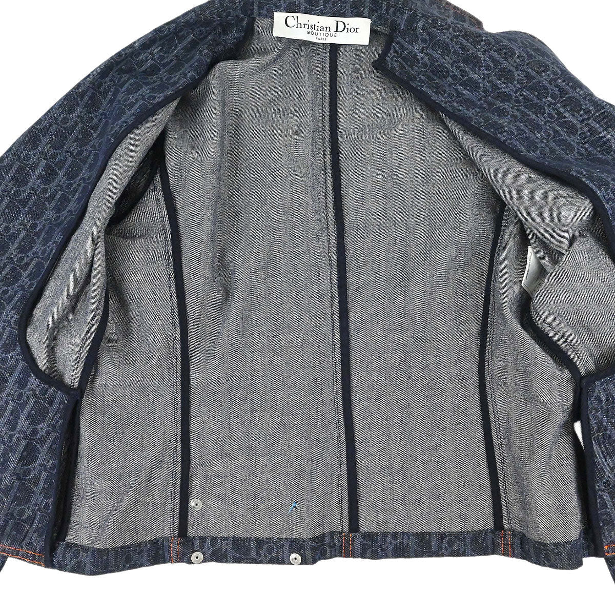 Christian Dior 2006 Single Breasted Denim Trotter Jacket Navy #40