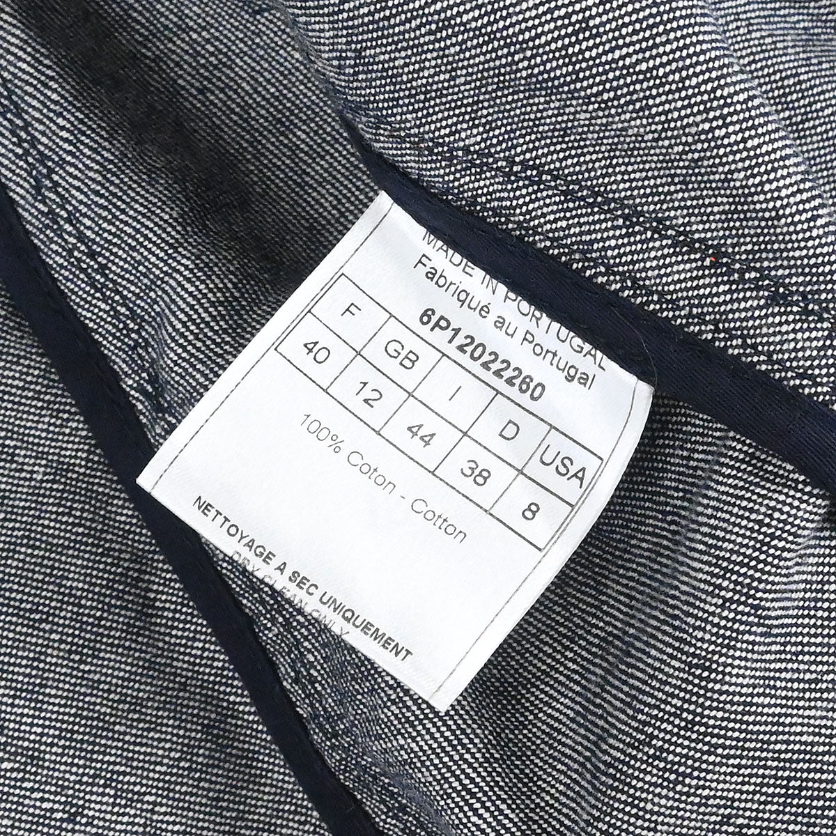 Christian Dior 2006 Single Breasted Denim Trotter Jacket Navy #40