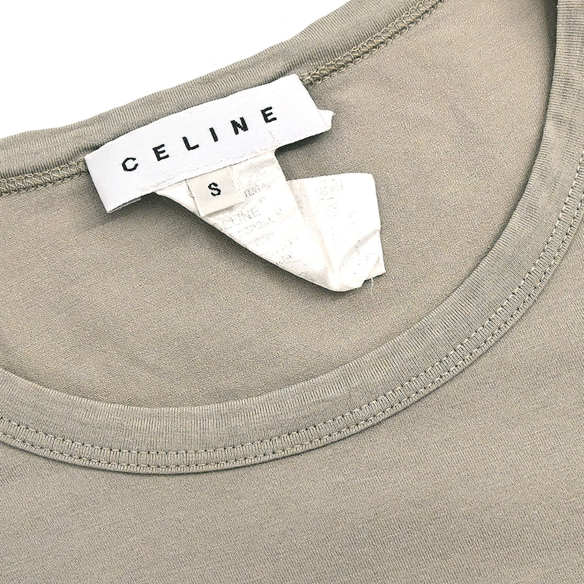 Celine Short Sleeve T-shirt Top Beige #S