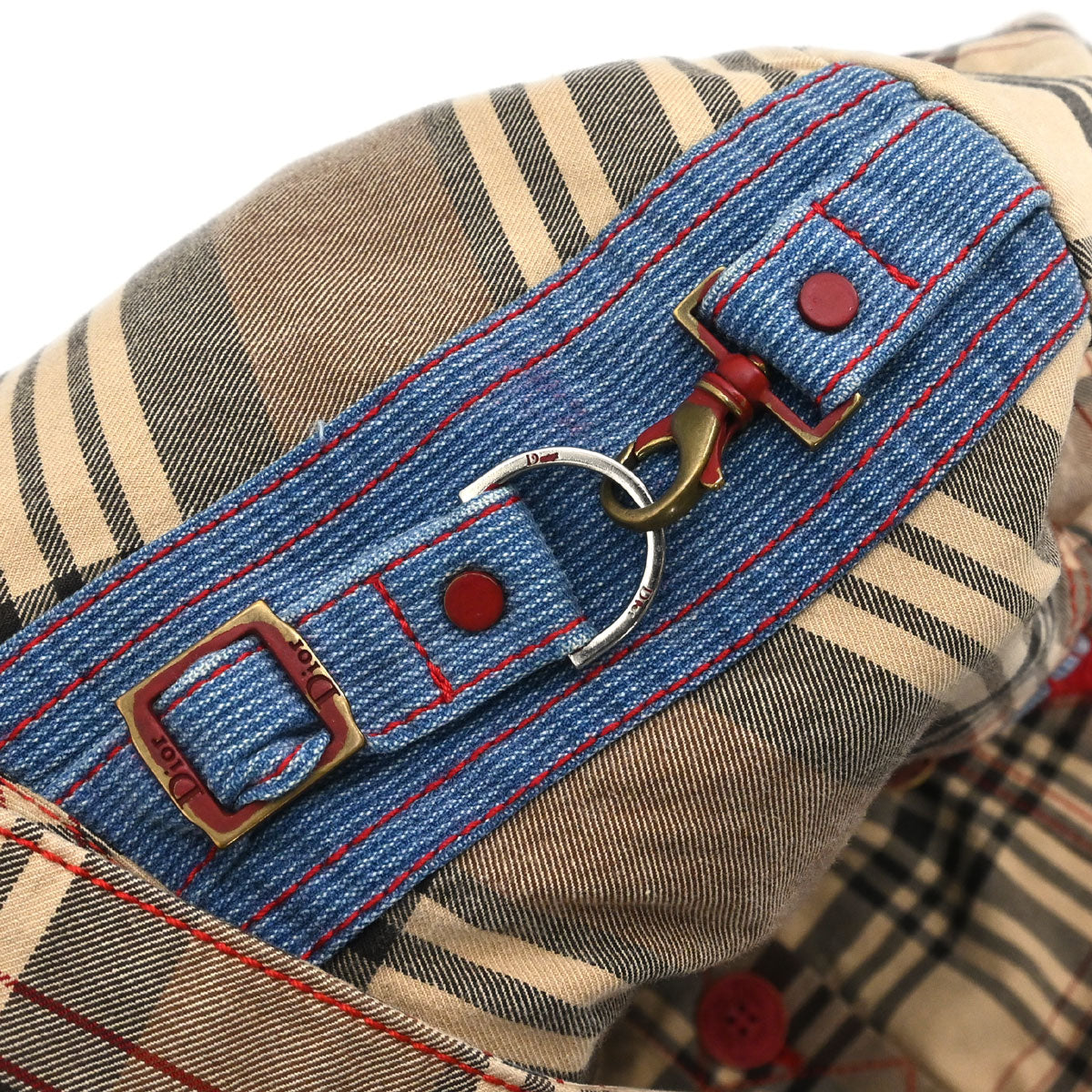 Christian Dior 2004 Jacket Check Denim Beige #40