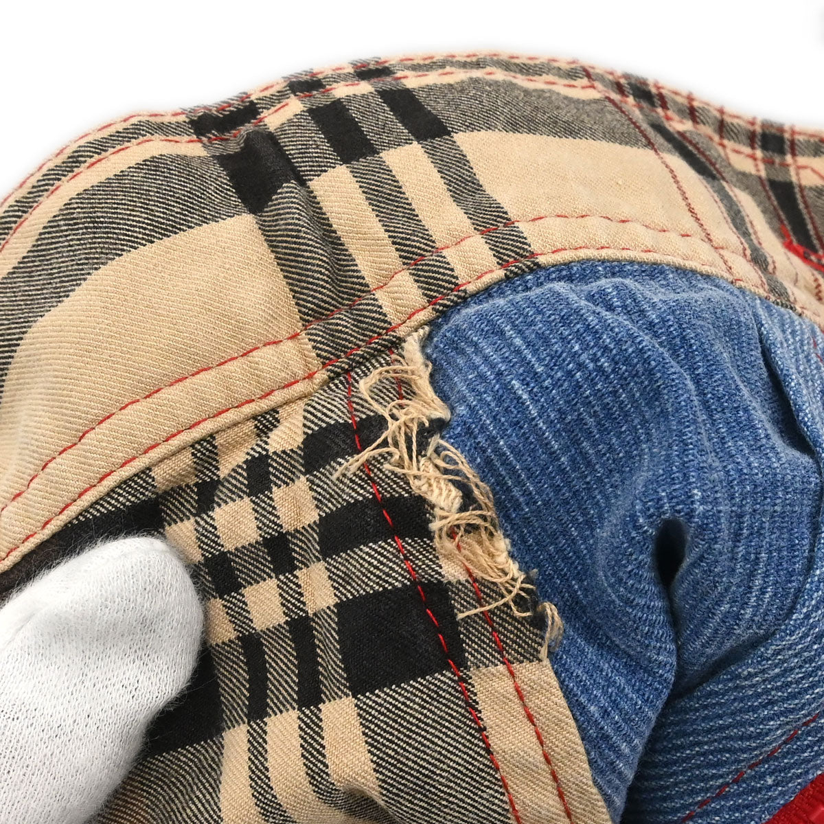 Christian Dior 2004 Jacket Check Denim Beige #40