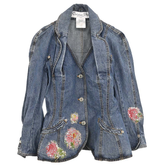 Christian Dior 2005 Single Breasted Denim Jacket Blue #42