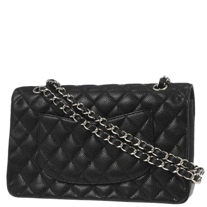 Chanel Black Caviar Medium Classic Double Flap Shoulder Bag