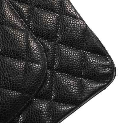 Chanel Black Caviar Medium Classic Double Flap Shoulder Bag