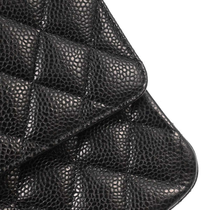 Chanel Black Caviar Medium Classic Double Flap Shoulder Bag