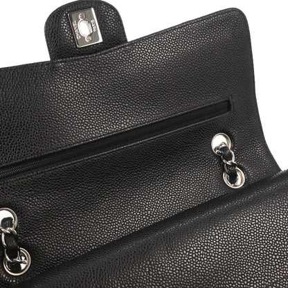 Chanel Black Caviar Medium Classic Double Flap Shoulder Bag