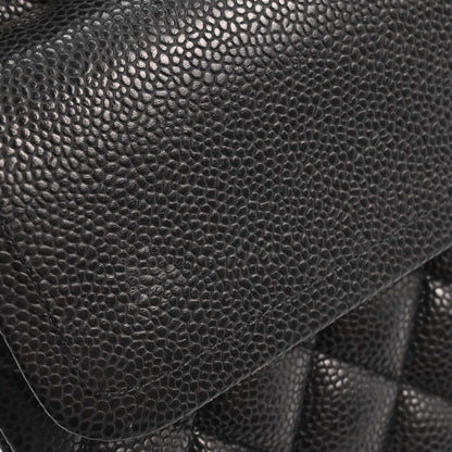 Chanel Black Caviar Medium Classic Double Flap Shoulder Bag