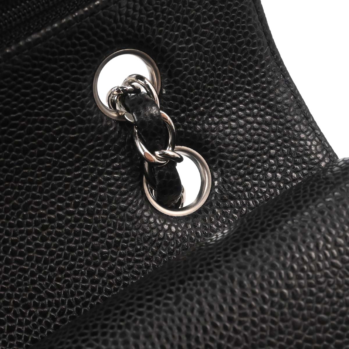 Chanel Black Caviar Medium Classic Double Flap Shoulder Bag