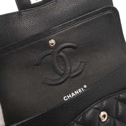Chanel Black Caviar Medium Classic Double Flap Shoulder Bag
