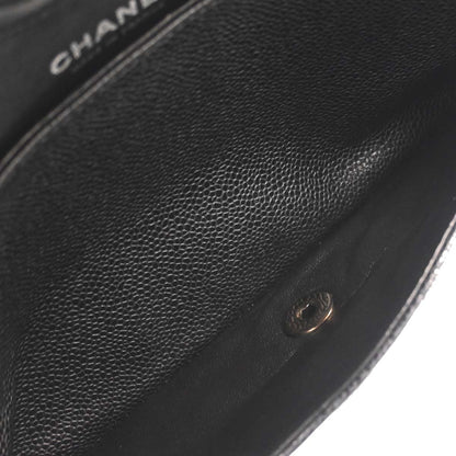 Chanel Black Caviar Medium Classic Double Flap Shoulder Bag